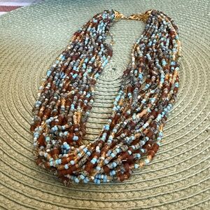 Multicolor Beaded Necklace Kenneth J Lane vintage beaded necklace beautiful!!